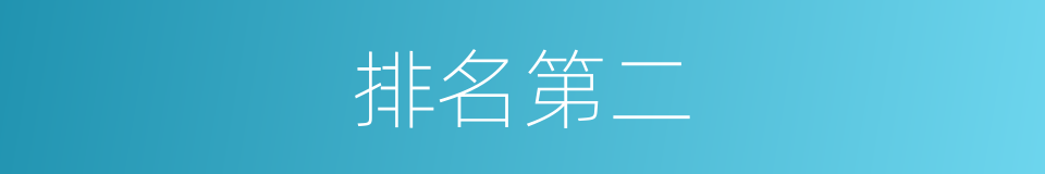 排名第二的同义词