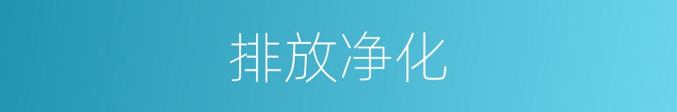 排放净化的同义词