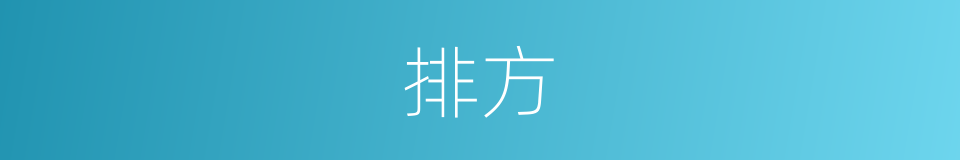 排方的意思