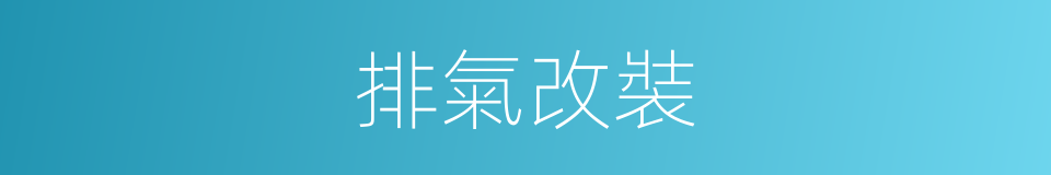 排氣改裝的同義詞
