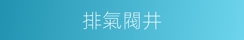 排氣閥井的同義詞