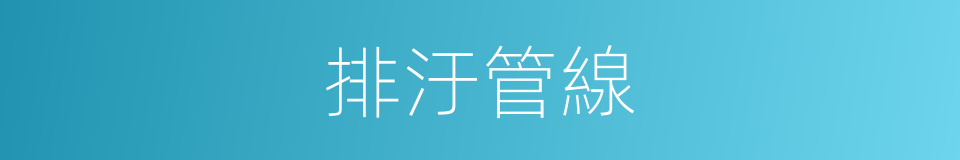 排汙管線的同義詞