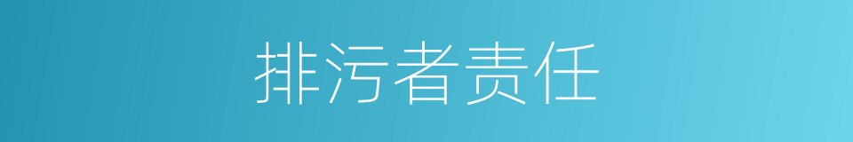 排污者责任的同义词