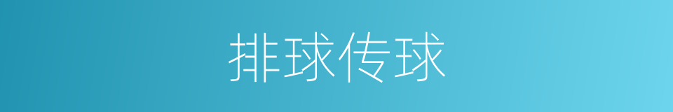 排球传球的同义词