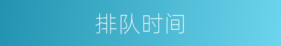 排队时间的同义词