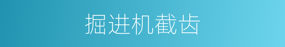 掘进机截齿的同义词