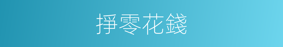 掙零花錢的同義詞