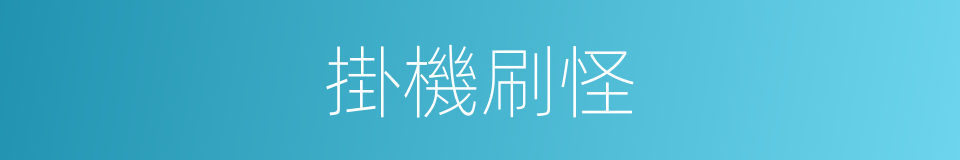 掛機刷怪的同義詞