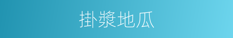 掛漿地瓜的同義詞