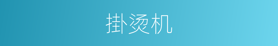 掛烫机的同義詞