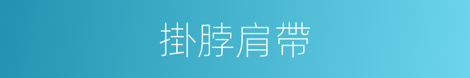 掛脖肩帶的同義詞