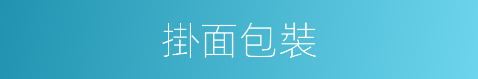 掛面包裝的同義詞