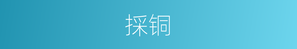 採铜的同义词