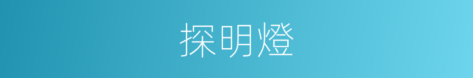 探明燈的同義詞