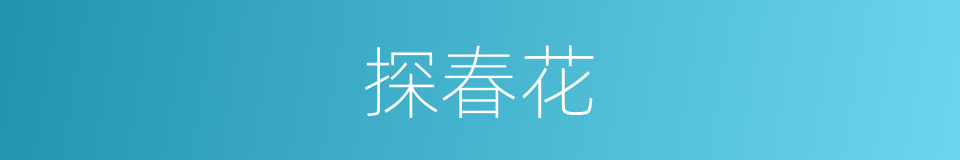 探春花的同义词