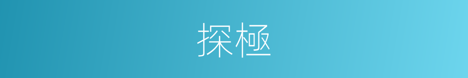 探極的同義詞