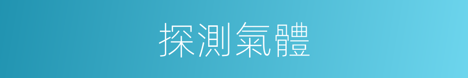 探測氣體的同義詞