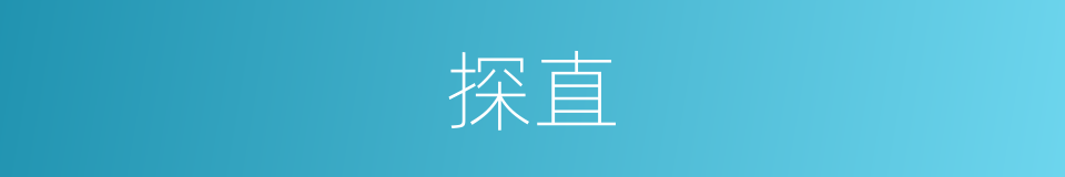 探直的同义词