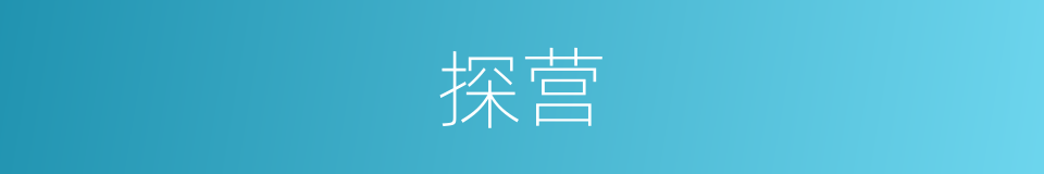 探营的同义词