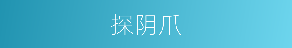 探阴爪的同义词