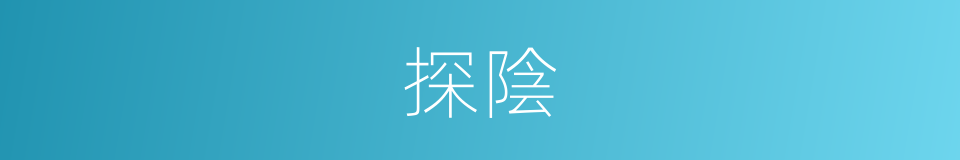 探陰的同義詞