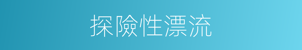 探險性漂流的同義詞