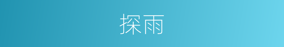 探雨的同义词