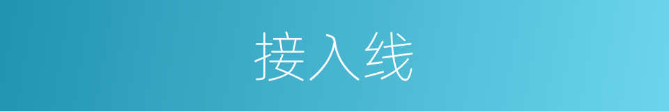 接入线的同义词
