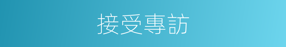 接受專訪的同義詞