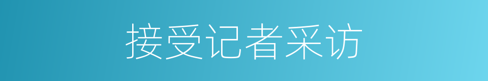 接受记者采访的同义词