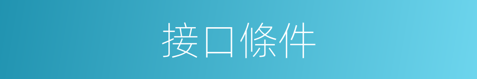 接口條件的同義詞