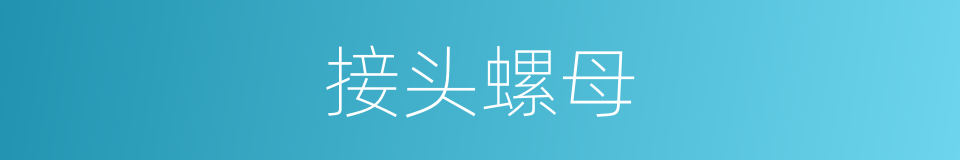 接头螺母的同义词