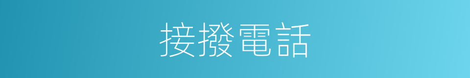 接撥電話的同義詞