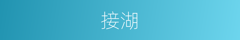 接湖的同义词
