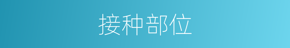 接种部位的同义词