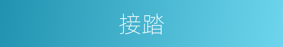 接踏的同义词