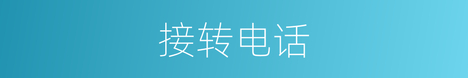 接转电话的同义词