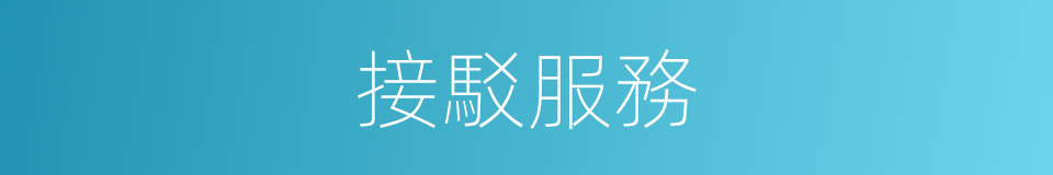 接駁服務的同義詞