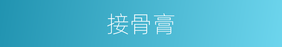 接骨膏的同义词