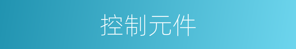 控制元件的同义词