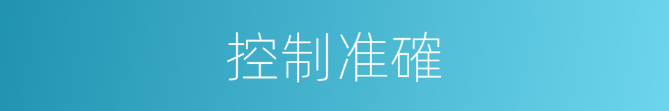 控制准確的同義詞