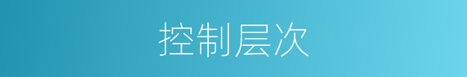 控制层次的同义词
