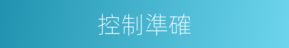 控制準確的同義詞