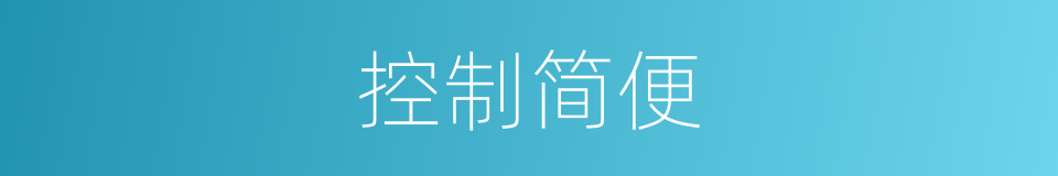 控制简便的同义词
