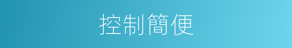 控制簡便的同義詞