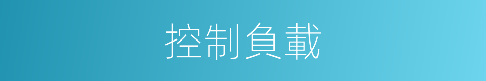 控制負載的同義詞