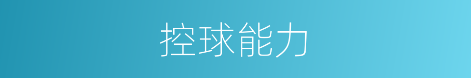 控球能力的同义词