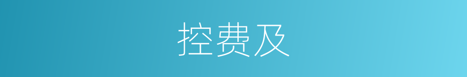 控费及的同义词