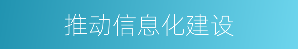 推动信息化建设的同义词