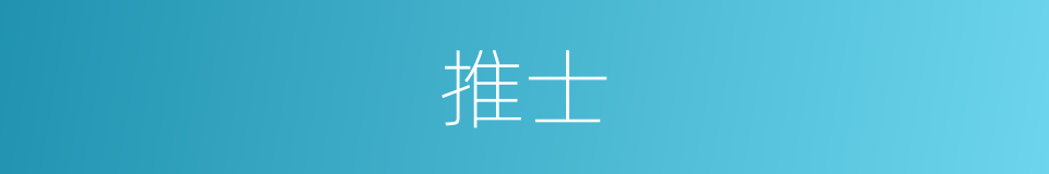 推士的意思